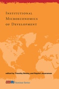 Cover: Institutional Microeconomics of Development - MIT Press