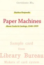 Cover: Paper Machines - MIT Press