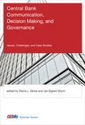 Cover: Central Bank Communication, Decision Making, and Governance - MIT Press