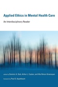 Cover: Applied Ethics in Mental Health Care - MIT Press