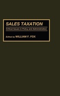 Cover: Sales Taxation - Praeger Publishers Inc