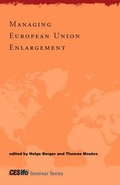 Cover: Managing European Union Enlargement - MIT Press