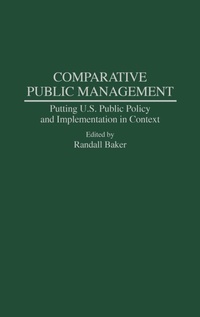 Enlarge image Cover: Comparative Public Management - Praeger Publishers Inc