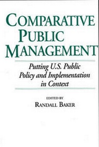 Enlarge image Cover: Comparative Public Management - Praeger Publishers Inc