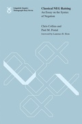 Cover: Classical NEG Raising: Volume 67 - MIT Press