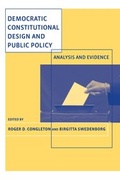 Cover: Democratic Constitutional Design and Public Policy - MIT Press