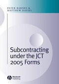Cover: Subcontracting Under the JCT 2005 Forms - Wiley-Blackwell
