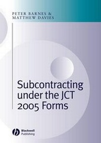 Enlarge image Cover: Subcontracting Under the JCT 2005 Forms - Wiley-Blackwell
