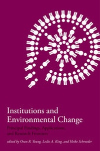 Enlarge image Cover: Institutions and Environmental Change - MIT Press