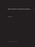 Cover: Word Formation in Generative Grammar: Volume 1 - MIT Press
