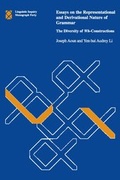Cover: Essays on the Representational and Derivational Nature of Grammar: Volume 40 - MIT Press