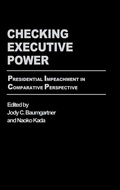 Cover: Checking Executive Power - Praeger Publishers Inc