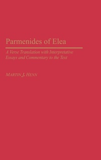 Enlarge image Cover: Parmenides of Elea - Praeger Publishers Inc