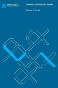 Cover: Locality in Minimalist Syntax: Volume 51 - MIT Press