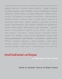 Cover: Institutional Critique - MIT Press