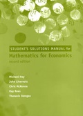 Cover: Student Solutions Manual for Mathematics for Economics - MIT Press