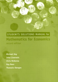Enlarge image Cover: Student Solutions Manual for Mathematics for Economics - MIT Press