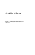Cover: In the Wake of Slavery - Praeger Publishers Inc