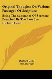 Enlarge image Cover: Original Thoughts On Various Passages Of Scripture - Kessinger Publishing