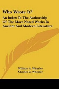 Enlarge image Cover: Who Wrote It? - Kessinger Publishing Co