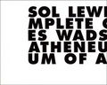Cover: Sol LeWitt - MIT Press