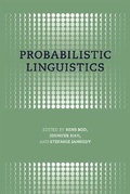 Cover: Probabilistic Linguistics - Bradford Books