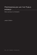 Cover: Professionalism and the Public Interest - MIT Press