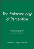 Cover: The Epistemology of Perception, Volume 21 - Wiley
