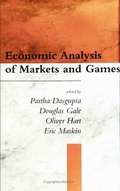 Cover: Economic Analysis of Markets and Games - MIT Press