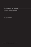 Cover: Modularity in Syntax: Volume 9 - MIT Press