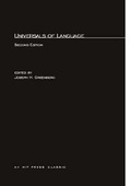 Cover: Universals of Language - MIT Press