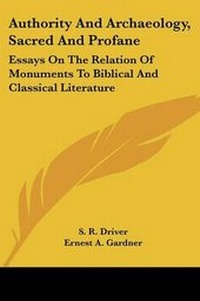 Enlarge image Cover: Authority And Archaeology, Sacred And Profane - Kessinger Publishing
