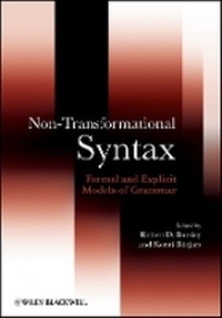 Enlarge image Cover: Non-Transformational Syntax - A Guide to Current Models - Wiley-Blackwell