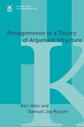 Cover: Prolegomenon to a Theory of Argument Structure - MIT Press