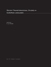 Enlarge image Cover: Recent Transformational Studies in European Languages: Volume 3 - MIT Press