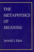 Cover: The Metaphysics of Meaning - MIT Press