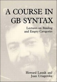 Enlarge image Cover: A Course In GB Syntax: Volume 17 - MIT Press