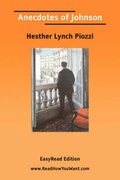 Cover: Anecdotes of Johnson [Easyread Edition] - WWW.Readhowyouwant.com