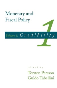 Enlarge image Cover: Monetary and Fiscal Policy: Volume 1 - MIT Press
