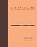 Cover: As I Was Saying: Volume 1 - MIT Press