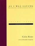 Cover: As I Was Saying: Volume 3 - MIT Press