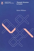 Cover: Thematic Structure in Syntax - MIT Press