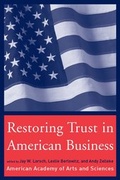Cover: Restoring Trust in American Business - MIT Press