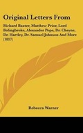 Cover: Original Letters From - Kessinger Publishing