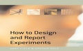 Cover: How to Design and Report Experiments - SAGE Publications Ltd