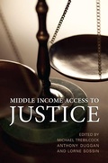 Cover: Middle Income Access to Justice - University of Toronto Press