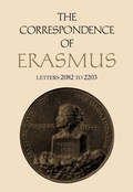 Cover: The Correspondence of Erasmus - University of Toronto Press