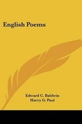 Cover: English Poems - Kessinger Publishing