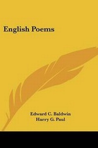 Enlarge image Cover: English Poems - Kessinger Publishing