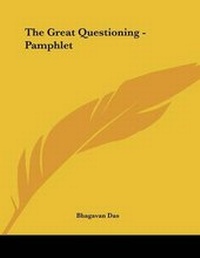 Abbildung von: The Great Questioning - Pamphlet - Kessinger Publishing